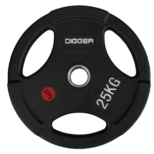 Диск олимпийский обрезиненный 3-х хватовый 25кг Hasttings Digger HD51C1C-25
