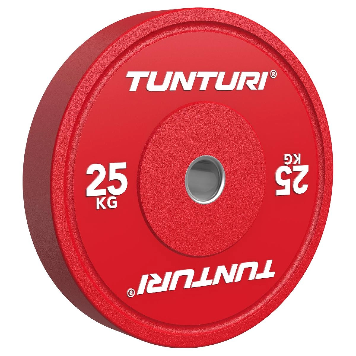 Диск бамперный Tunturi Platinum, красный, 25 кг