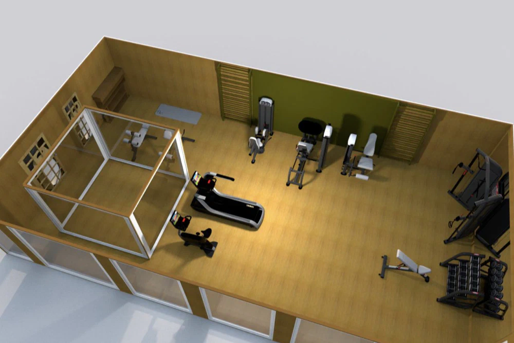 3D планировки домашних спортзалов