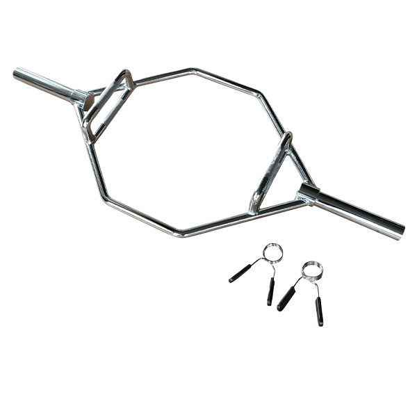 Гриф для "мертвой тяги" с замками Smith HEXOB2