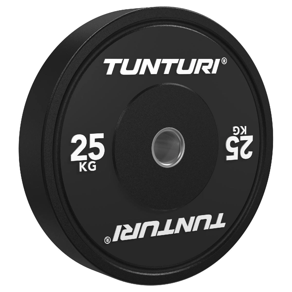 Диск бамперный Tunturi Platinum, черный, 25 кг
