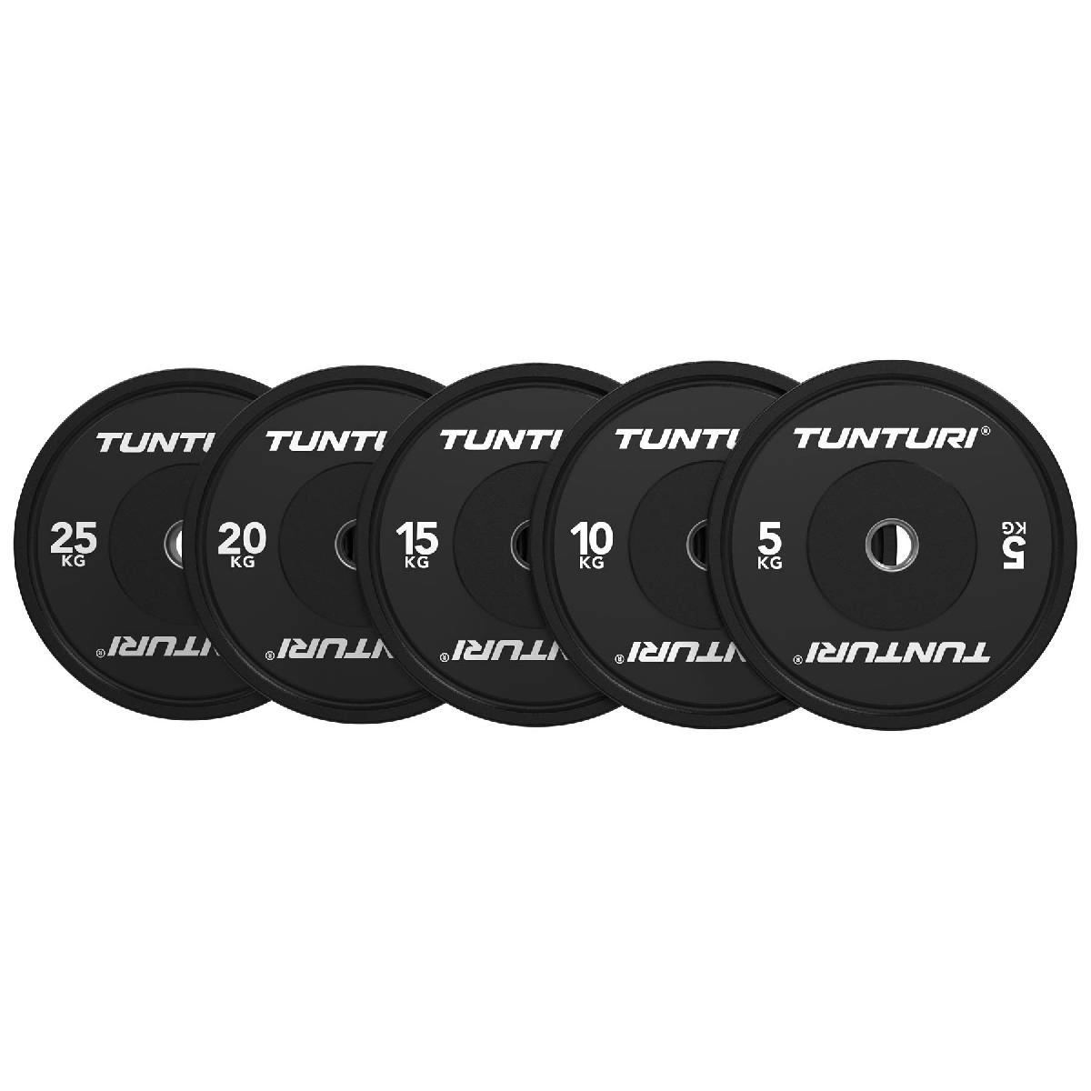 Диск бамперный Tunturi Platinum, черный, 25 кг