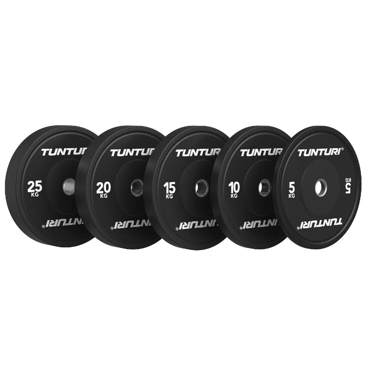 Диск бамперный Tunturi Platinum, черный, 25 кг