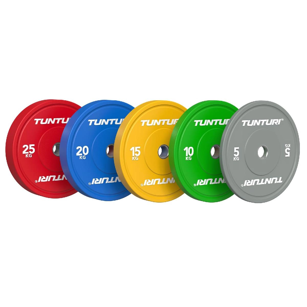 Диск бамперный Tunturi Platinum, красный, 25 кг