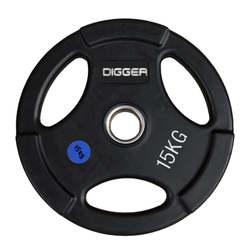 Диск олимпийский обрезиненный 3-х хватовый 15кг Hasttings Digger HD51C1C-15