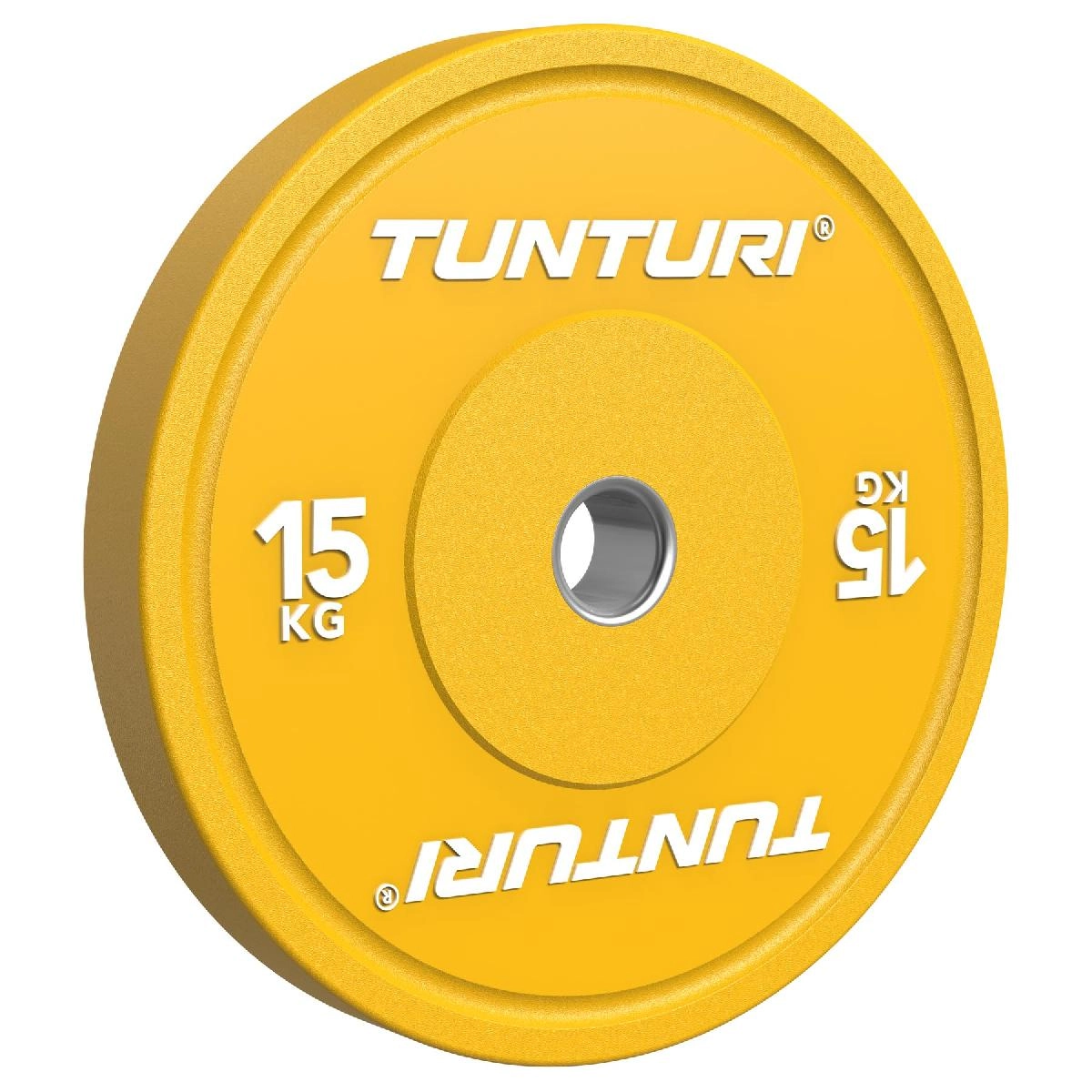 Диск бамперный Tunturi Platinum, желтый, 15 кг