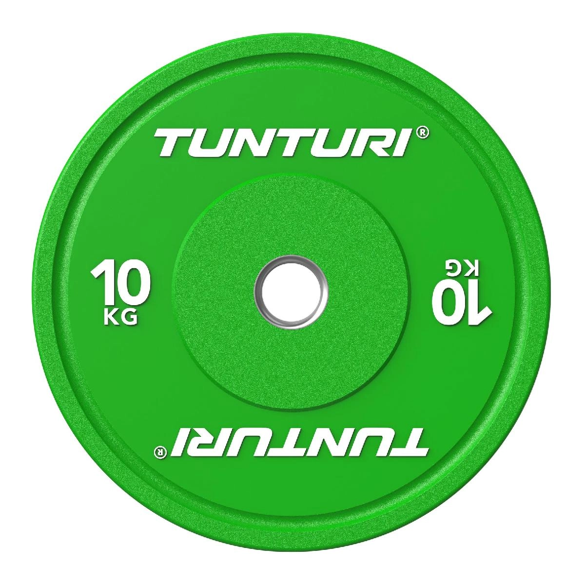Диск бамперный Tunturi Platinum, зеленый, 10 кг