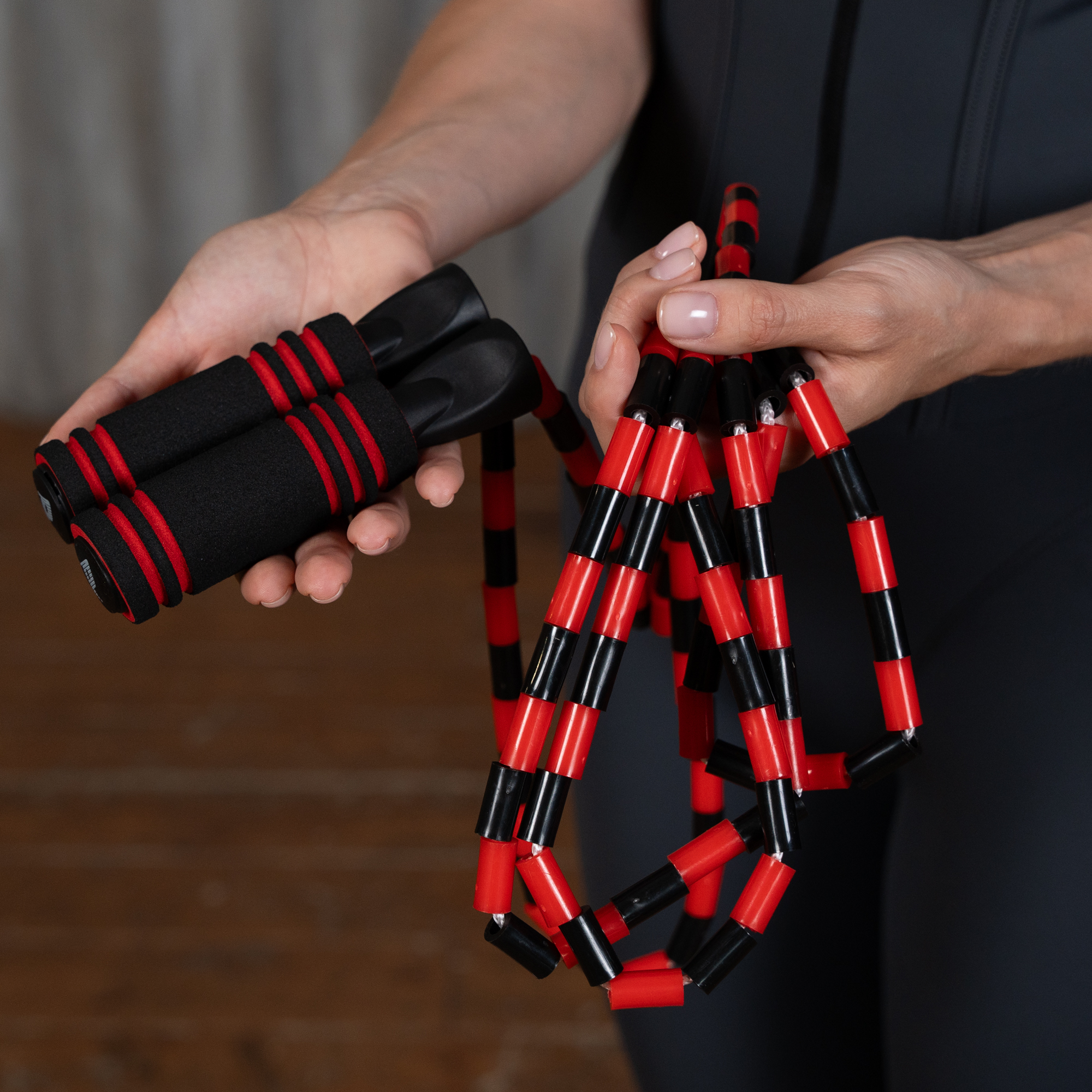 Скакалка скоростная в оплетке PRCTZ BEADED PLASTIC JUMP ROPE, 275 см.