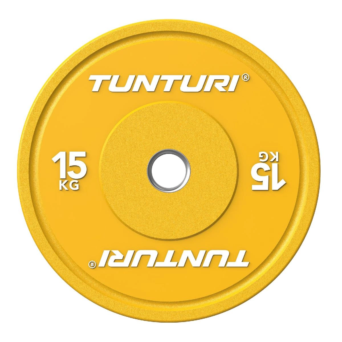 Диск бамперный Tunturi Platinum, желтый, 15 кг