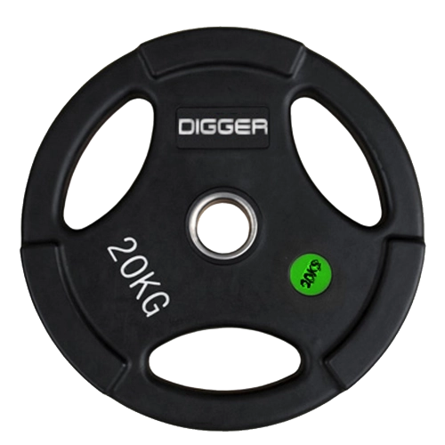 Диск олимпийский обрезиненный 3-х хватовый 20кг Hasttings Digger HD51C1C-20