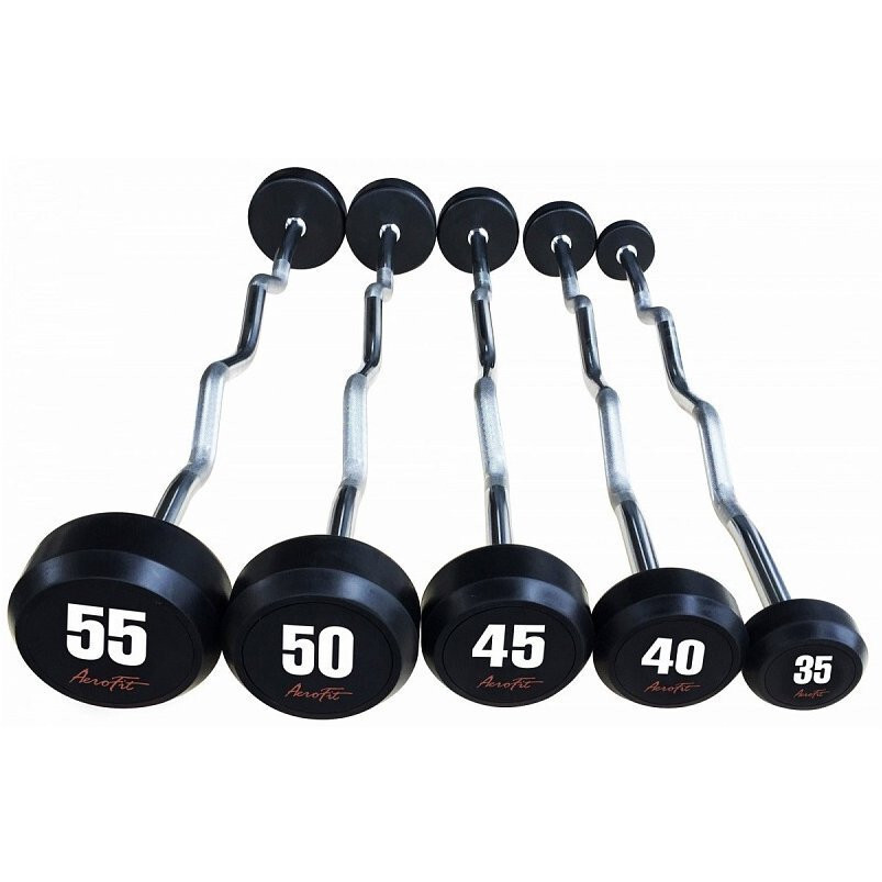 Aerofit Aerofit AFBZ35-55 набор изогнутых обрезиненных штанг